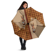 Western Yoke Umbrella Rein Beer Christmas Houndstooth Patterns - Wonder Print Shop