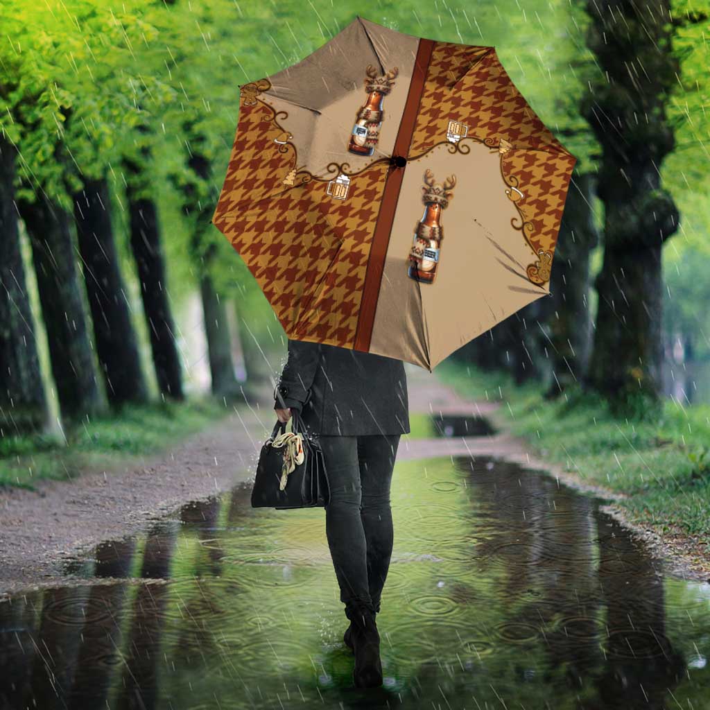 Western Yoke Umbrella Rein Beer Christmas Houndstooth Patterns - Wonder Print Shop