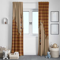 Western Yoke Window Curtain Rein Beer Christmas Houndstooth Patterns - Wonder Print Shop