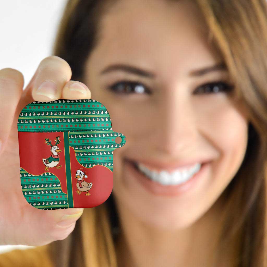Western Yoke AirPods Case Merry Duckmas Funny Style - Wonder Print Shop