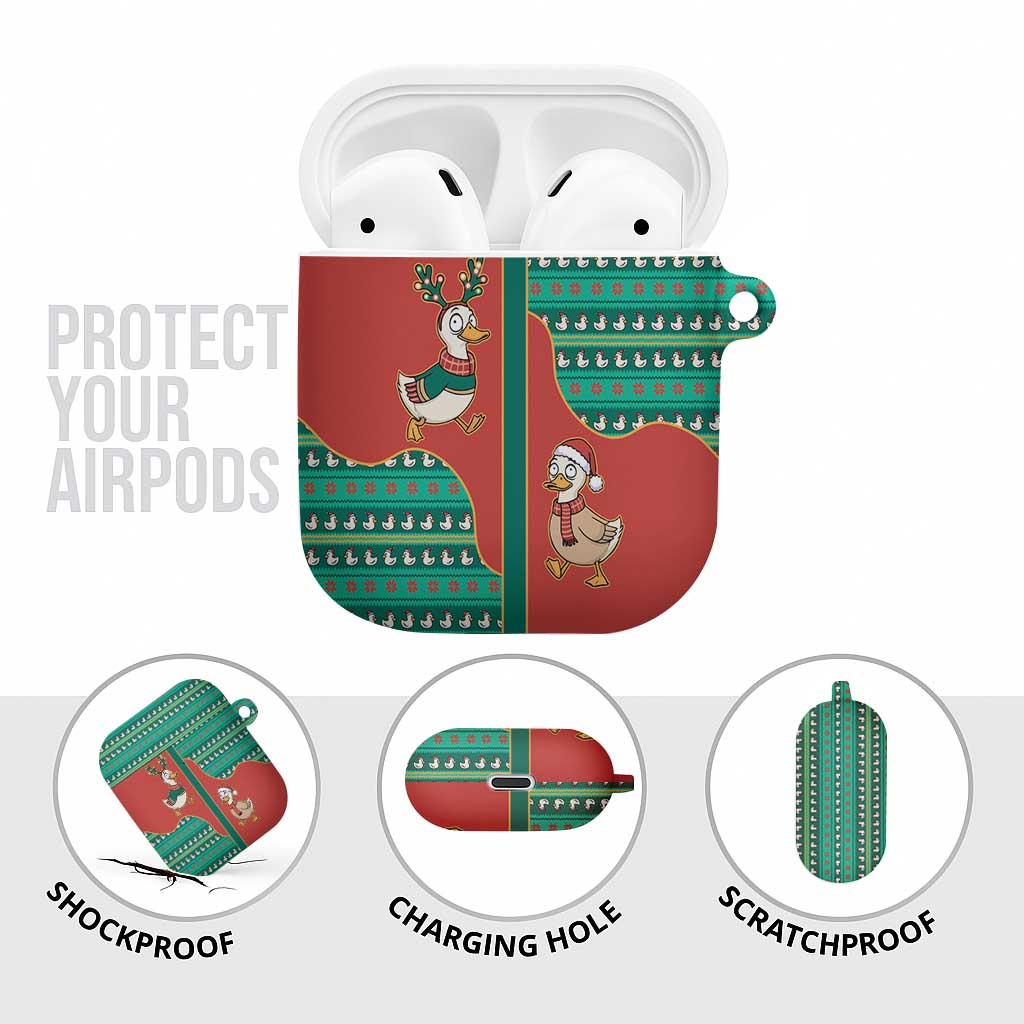 Western Yoke AirPods Case Merry Duckmas Funny Style - Wonder Print Shop