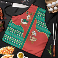 Western Yoke Apron Merry Duckmas Funny Style - Wonder Print Shop