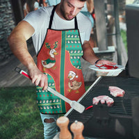 Western Yoke Apron Merry Duckmas Funny Style - Wonder Print Shop