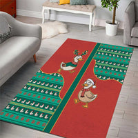 Western Yoke Area Rug Merry Duckmas Funny Style - Wonder Print Shop