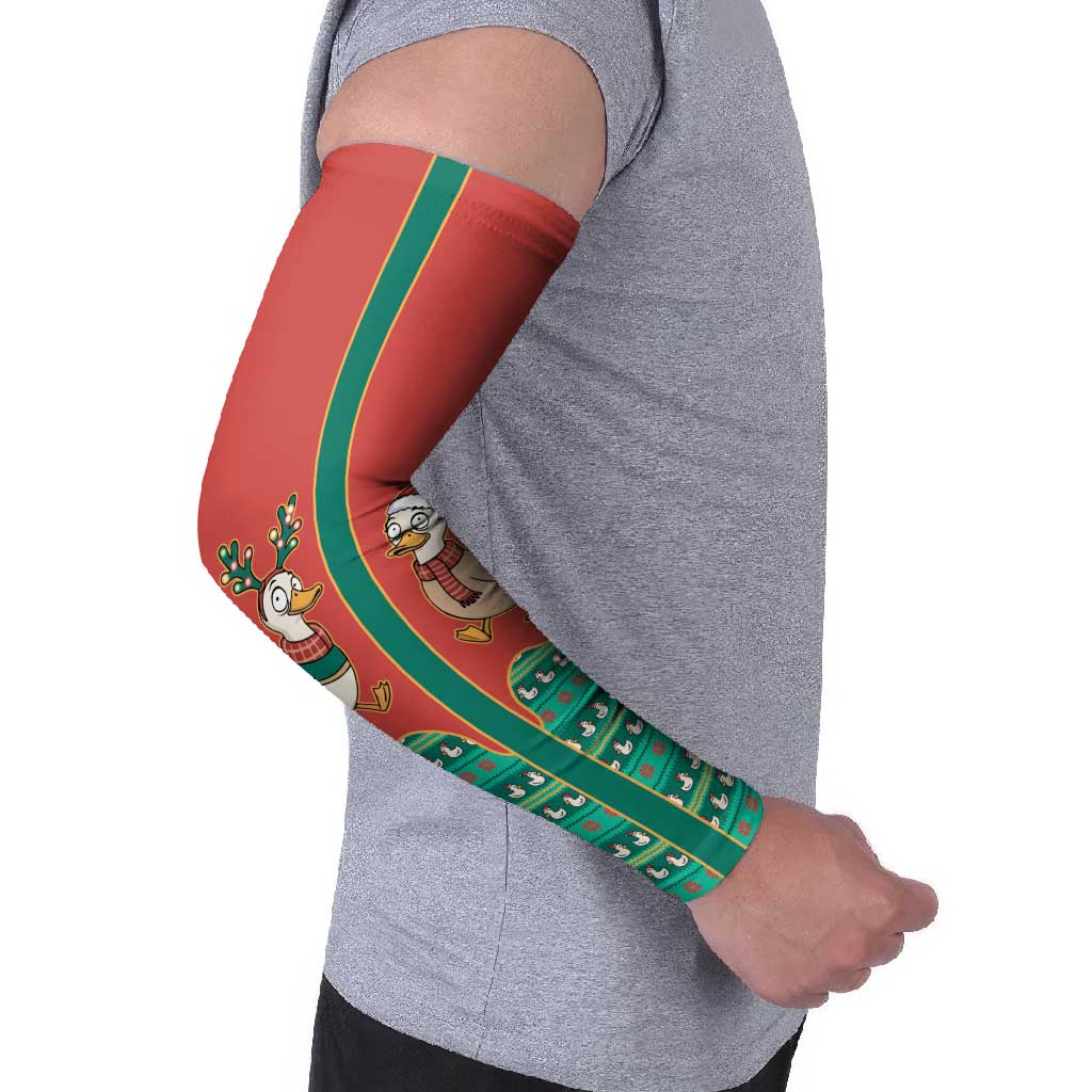 Western Yoke Arm Sleeves Merry Duckmas Funny Style - Wonder Print Shop