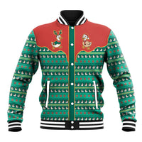 Western Yoke Baseball Jacket Merry Duckmas Funny Style - Wonder Print Shop