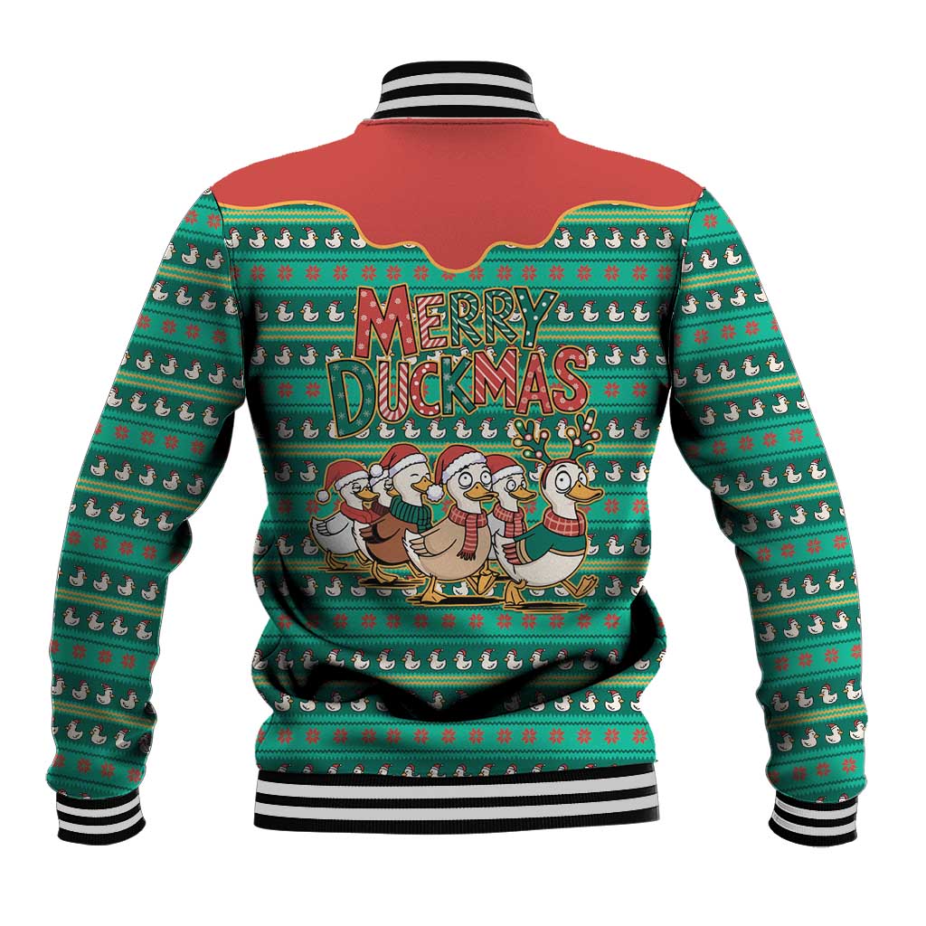 Western Yoke Baseball Jacket Merry Duckmas Funny Style - Wonder Print Shop