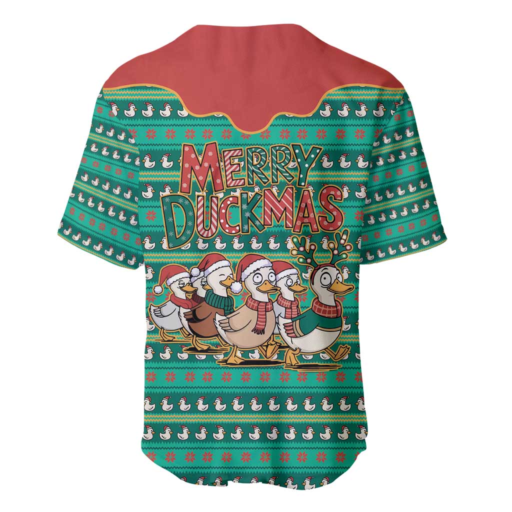 Western Yoke Baseball Jersey Merry Duckmas Funny Style - Wonder Print Shop