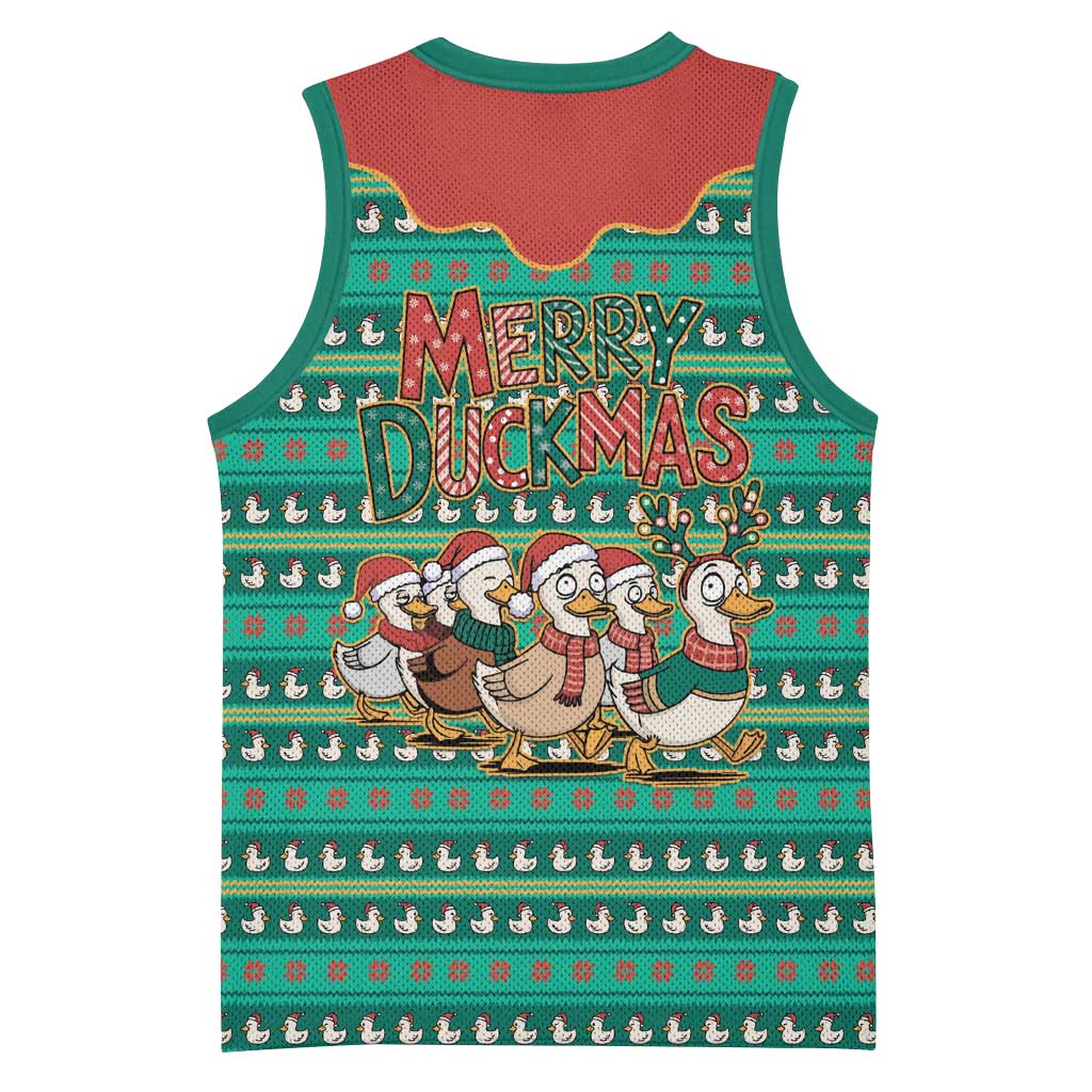 Western Yoke Basketball Jersey Merry Duckmas Funny Style - Wonder Print Shop