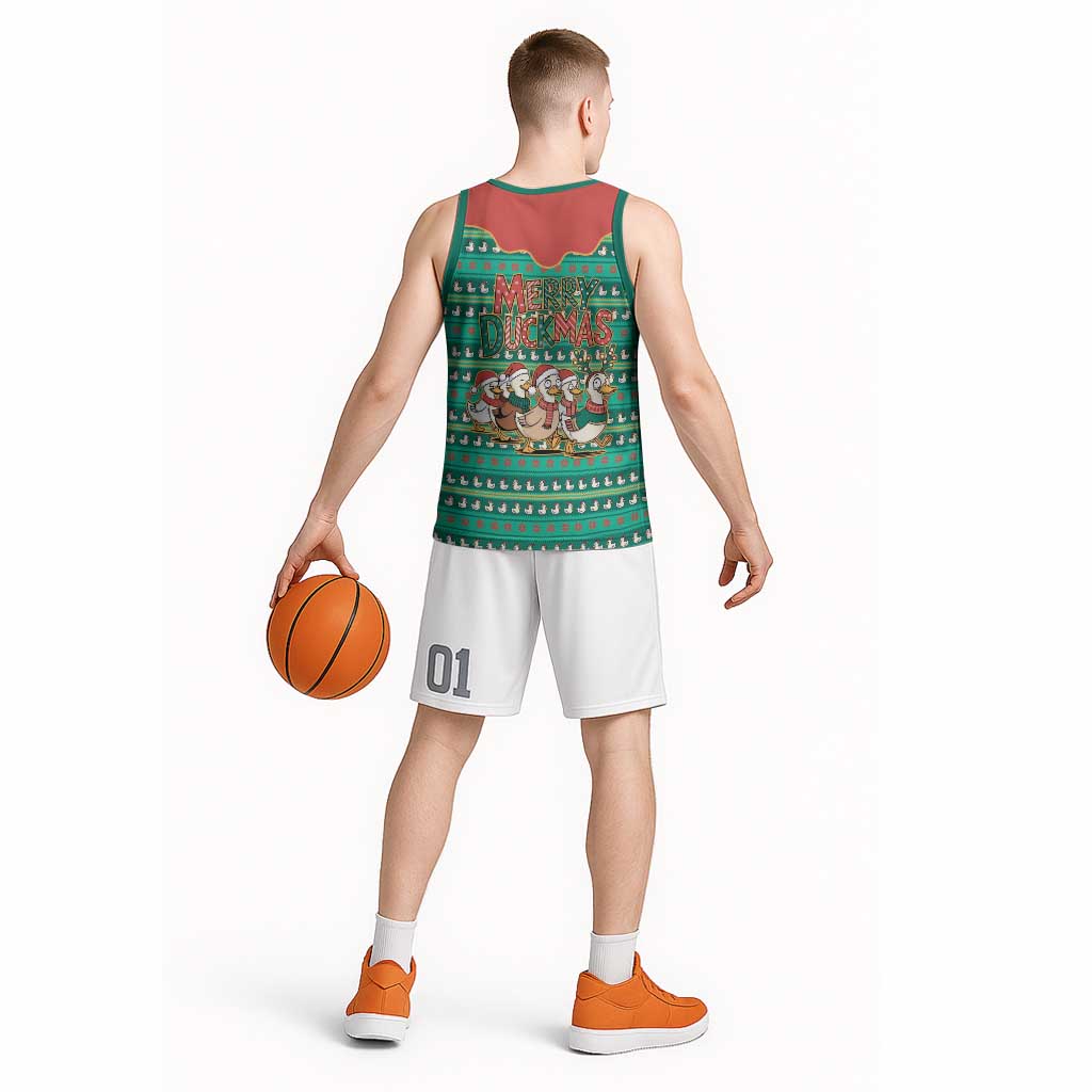 Western Yoke Basketball Jersey Merry Duckmas Funny Style - Wonder Print Shop