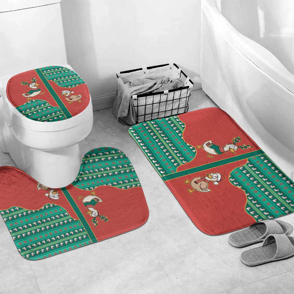 Western Yoke Bathroom Set Merry Duckmas Funny Style - Wonder Print Shop
