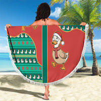 Western Yoke Beach Blanket Merry Duckmas Funny Style - Wonder Print Shop