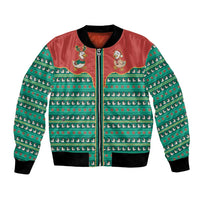 Western Yoke Bomber Jacket Merry Duckmas Funny Style - Wonder Print Shop