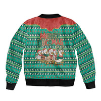 Western Yoke Bomber Jacket Merry Duckmas Funny Style - Wonder Print Shop