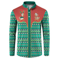 Western Yoke Button Sweatshirt Merry Duckmas Funny Style - Wonder Print Shop