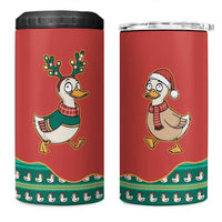 Western Yoke 4 in 1 Can Cooler Tumbler Merry Duckmas Funny Style - Wonder Print Shop