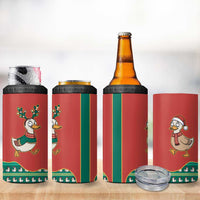 Western Yoke 4 in 1 Can Cooler Tumbler Merry Duckmas Funny Style - Wonder Print Shop