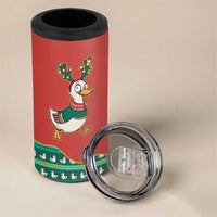 Western Yoke 4 in 1 Can Cooler Tumbler Merry Duckmas Funny Style - Wonder Print Shop