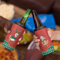 Western Yoke 4 in 1 Can Cooler Tumbler Merry Duckmas Funny Style - Wonder Print Shop