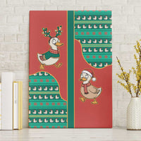 Western Yoke Canvas Wall Art Merry Duckmas Funny Style - Wonder Print Shop