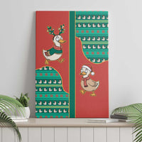 Western Yoke Canvas Wall Art Merry Duckmas Funny Style - Wonder Print Shop