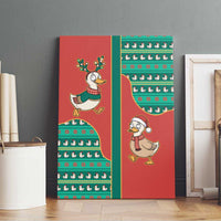 Western Yoke Canvas Wall Art Merry Duckmas Funny Style - Wonder Print Shop