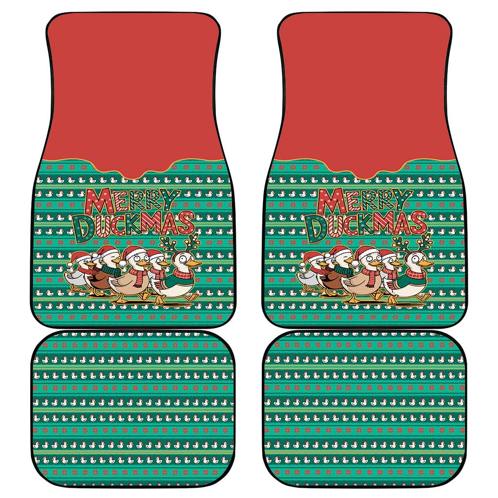 Western Yoke Car Mats Merry Duckmas Funny Style - Wonder Print Shop