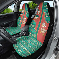 Western Yoke Car Seat Cover Merry Duckmas Funny Style - Wonder Print Shop