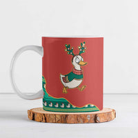 Western Yoke Ceramic Mug Merry Duckmas Funny Style - Wonder Print Shop