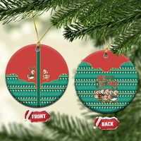 Western Yoke Ceramic Ornament Merry Duckmas Funny Style - Wonder Print Shop