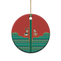 Western Yoke Ceramic Ornament Merry Duckmas Funny Style - Wonder Print Shop