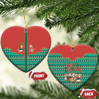 Western Yoke Ceramic Ornament Merry Duckmas Funny Style - Wonder Print Shop