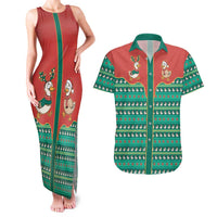 Western Yoke Couples Matching Tank Maxi Dress and Hawaiian Shirt Merry Duckmas Funny Style - Wonder Print Shop