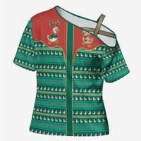 Western Yoke Cross Shoulder Shirt Merry Duckmas Funny Style - Wonder Print Shop