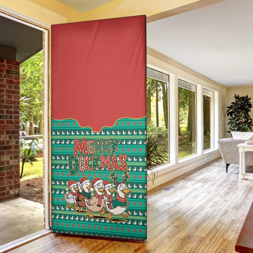 Western Yoke Door Cover Merry Duckmas Funny Style - Wonder Print Shop