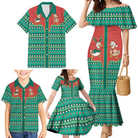 Western Yoke Family Matching Mermaid Dress and Hawaiian Shirt Merry Duckmas Funny Style - Wonder Print Shop