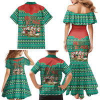 Western Yoke Family Matching Mermaid Dress and Hawaiian Shirt Merry Duckmas Funny Style - Wonder Print Shop