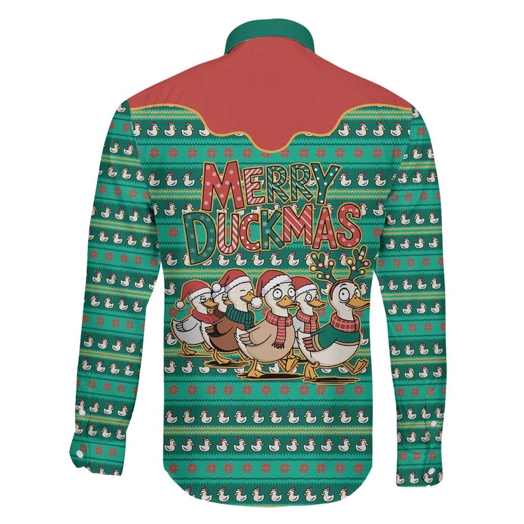 Western Yoke Family Matching Mermaid Dress and Hawaiian Shirt Merry Duckmas Funny Style - Wonder Print Shop