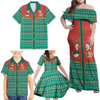 Western Yoke Family Matching Off Shoulder Maxi Dress and Hawaiian Shirt Merry Duckmas Funny Style - Wonder Print Shop