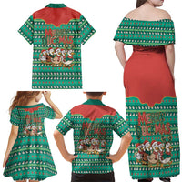 Western Yoke Family Matching Off Shoulder Maxi Dress and Hawaiian Shirt Merry Duckmas Funny Style - Wonder Print Shop