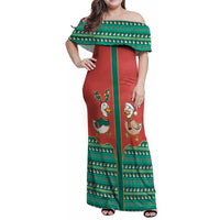Western Yoke Family Matching Off Shoulder Maxi Dress and Hawaiian Shirt Merry Duckmas Funny Style - Wonder Print Shop