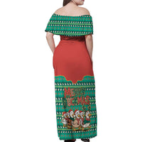 Western Yoke Family Matching Off Shoulder Maxi Dress and Hawaiian Shirt Merry Duckmas Funny Style - Wonder Print Shop