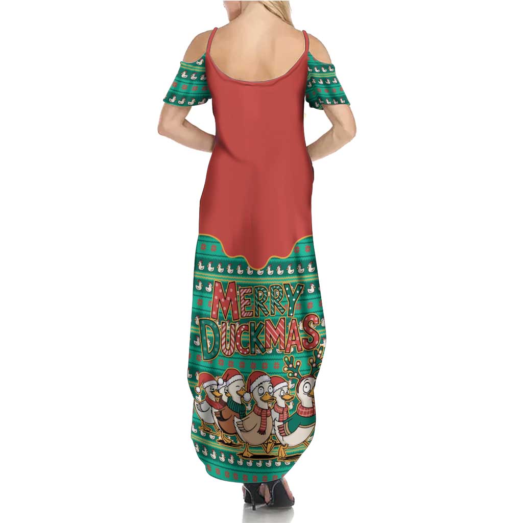 Western Yoke Family Matching Summer Maxi Dress and Hawaiian Shirt Merry Duckmas Funny Style - Wonder Print Shop