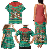 Western Yoke Family Matching Tank Maxi Dress and Hawaiian Shirt Merry Duckmas Funny Style - Wonder Print Shop