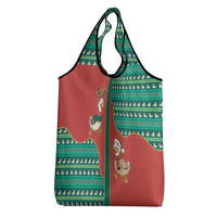 Western Yoke Grocery Bag Merry Duckmas Funny Style - Wonder Print Shop