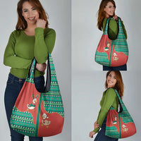 Western Yoke Grocery Bag Merry Duckmas Funny Style - Wonder Print Shop