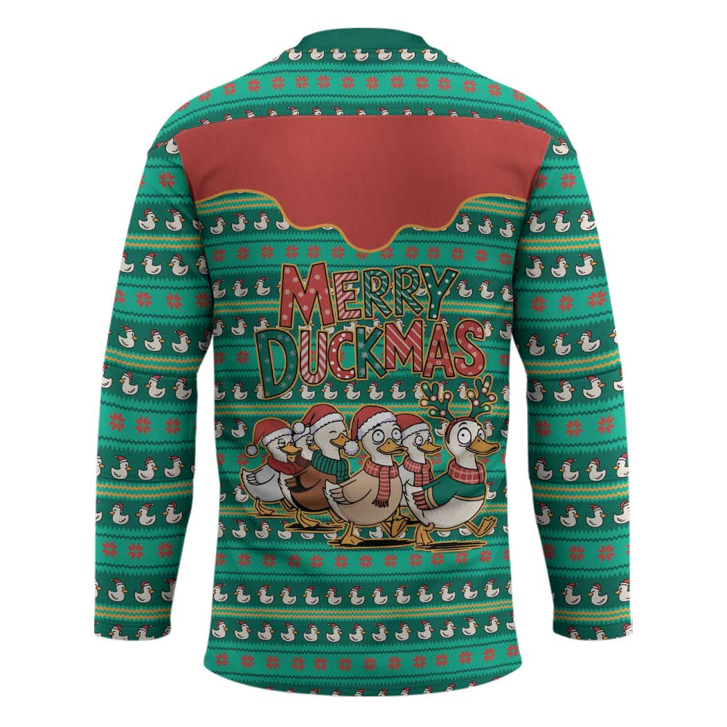 Western Yoke Hockey Jersey Merry Duckmas Funny Style - Wonder Print Shop