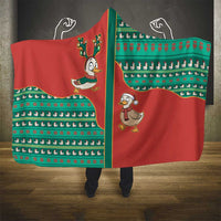 Western Yoke Hooded Blanket Merry Duckmas Funny Style - Wonder Print Shop