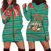 Western Yoke Hoodie Dress Merry Duckmas Funny Style - Wonder Print Shop
