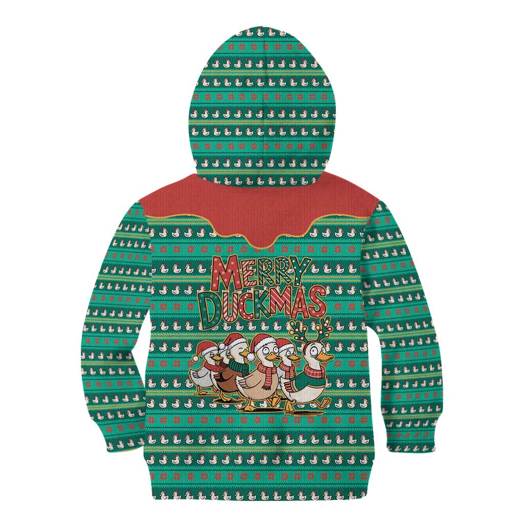 Western Yoke Kid Hoodie Merry Duckmas Funny Style - Wonder Print Shop